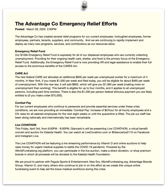 The Advantage Co Relief Efforts | Tony Walker Post